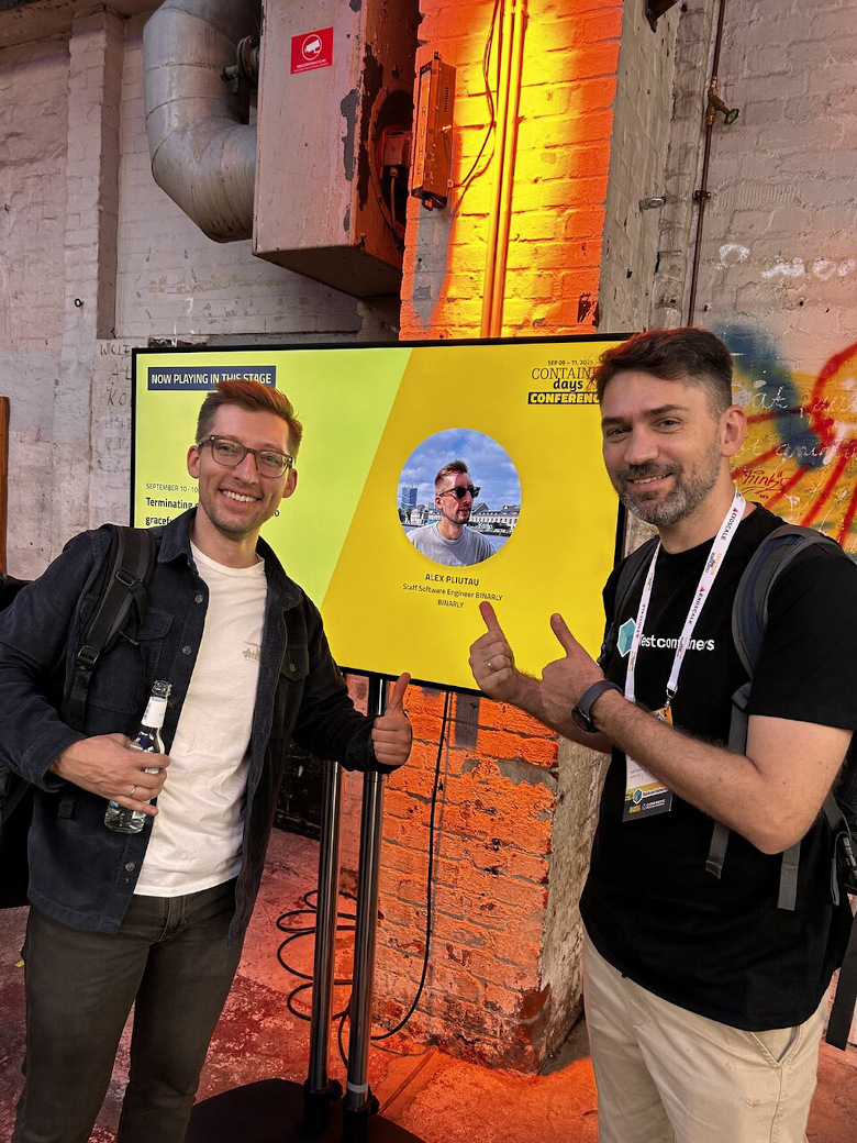 With Alex Pliutau, after this talk that Wednesday.